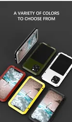 Original Love Mei 360 Armor Heavy Duty Metal Tank Protection Case for iPhone 12 13 14 15 PRO MAX11 Pro X Xs Max XR 7 8 Plus case