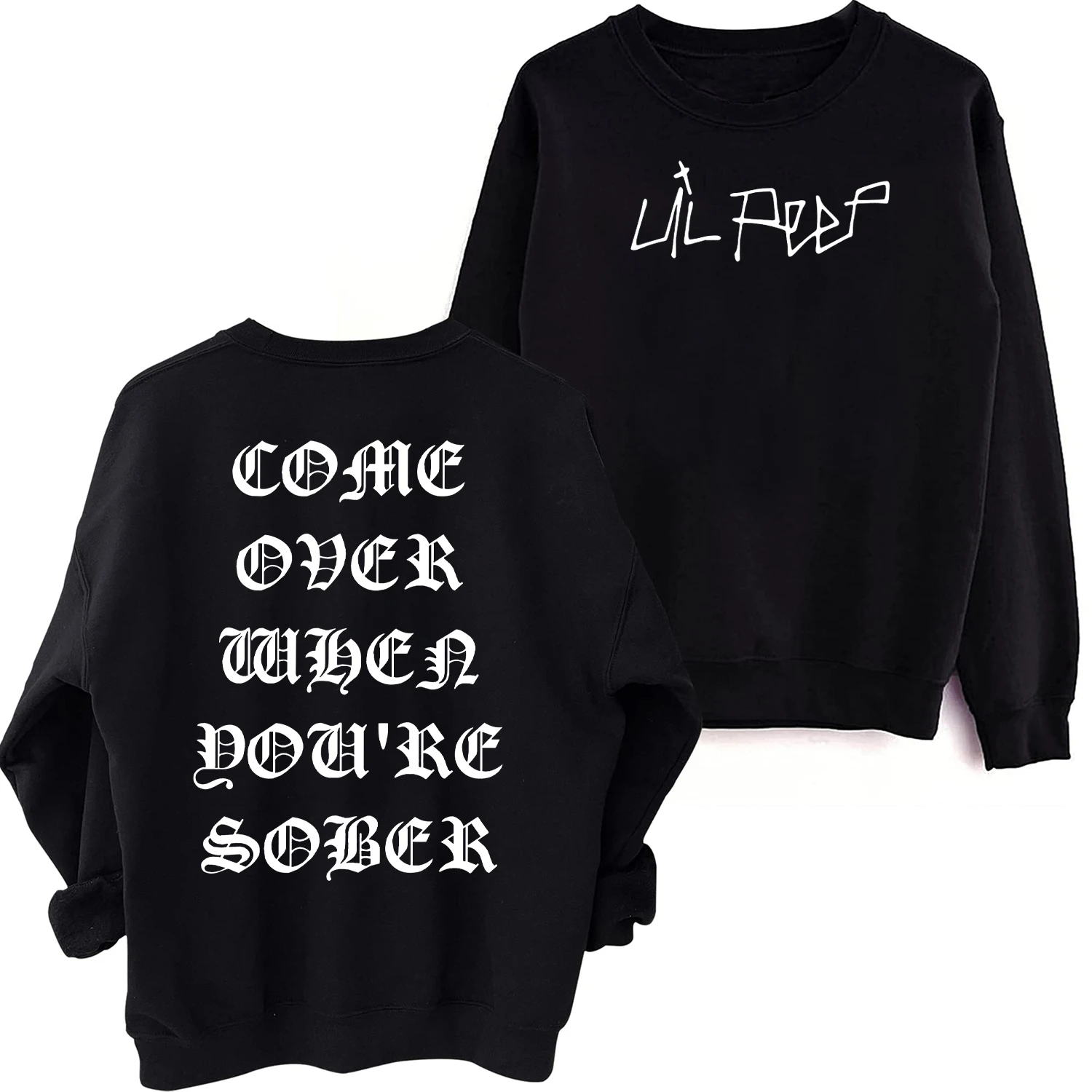 Lil Peep Come Over When You're Sober Sweatshirt Lil Peep Merch Lil Peep Music Sweatshirt Unisex Pullover Tops