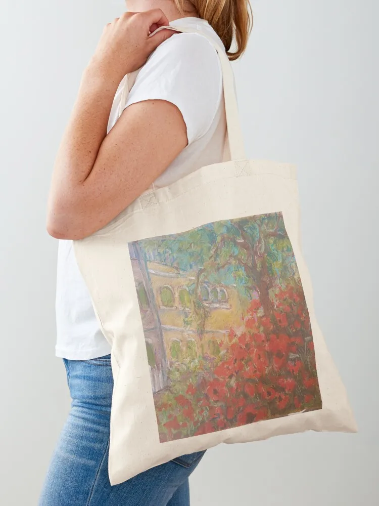 House with Green Shutters Tote Bag supermarket folding bag Customizable tote bag custom canvas Women's tote