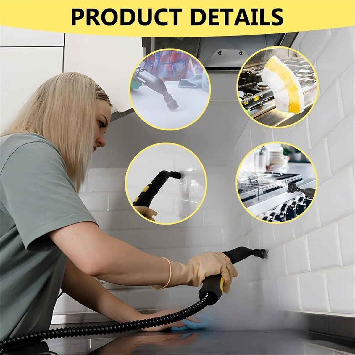 mise à jour. Brosse ronde, grattoir et buse pour nettoyeur vapeur Karcher SC1 SC2 SC3 SC4 SC5 SG4 – Kit vapeur pour éliminer les taches tenaces