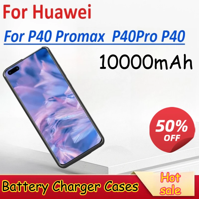 

For Huawei P40 Promax P40Pro P40 10000mAh Power Bank Case Mobile Phone Accessories Battery Charger Cases