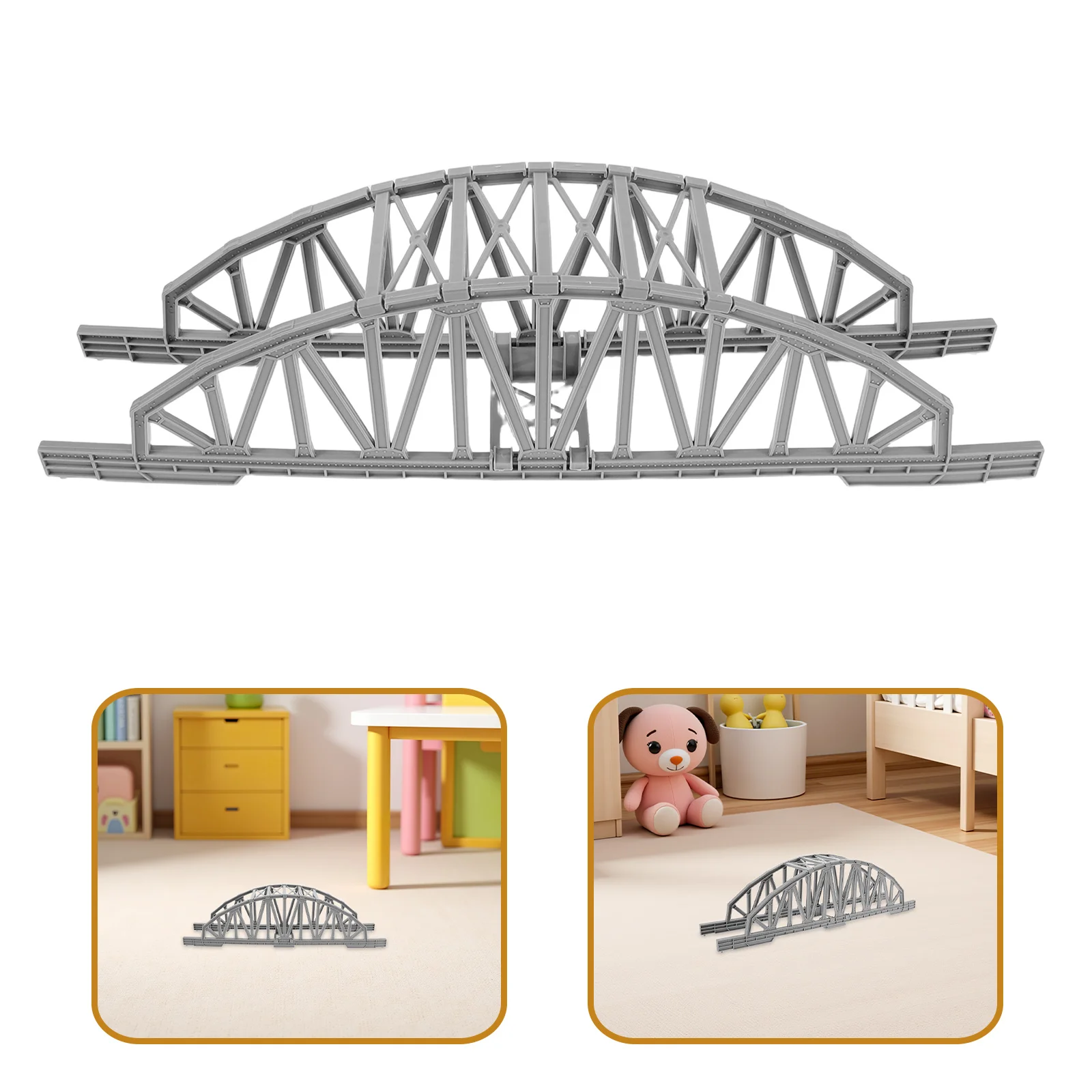 

1pcs Simulation Accessories For Diy Railway Scenery Railroad Bridge Toy, Track System Extension, Toddler Learning,