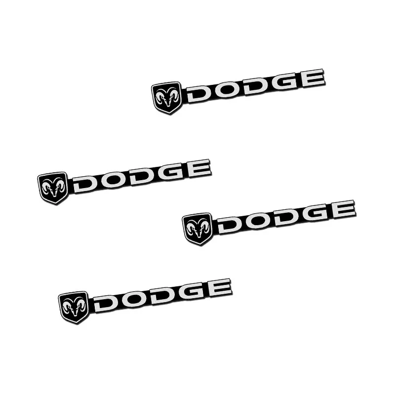 4Pcs 3D Aluminum Car Audio Stereo Speaker Badge Emblem Stickers For Dodge Ram 1500 Journey Challenger Durango Charger Dart