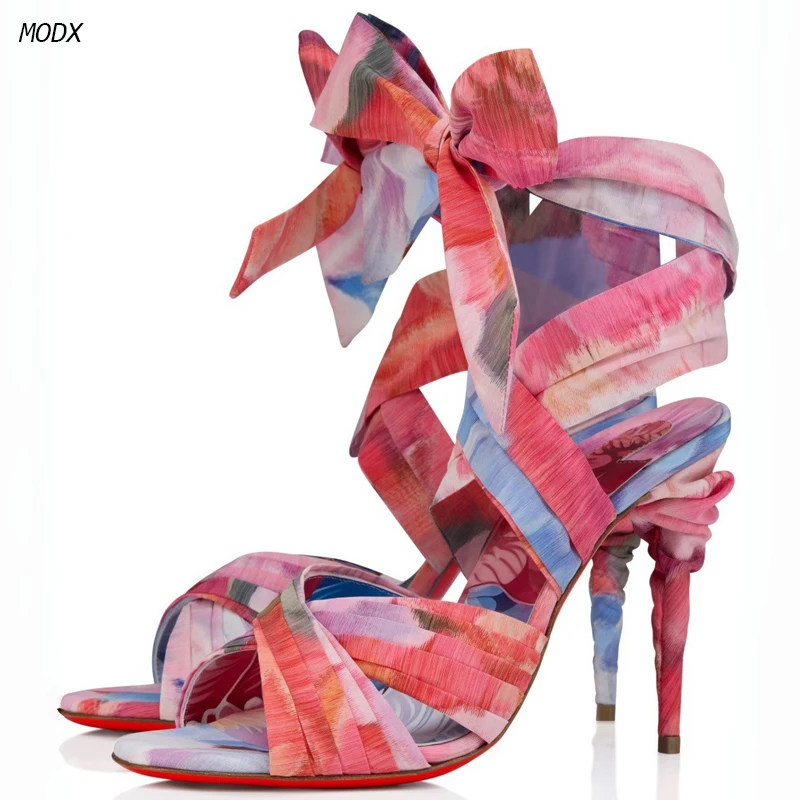 

2026 Sexy Summer New Women's Stiletto Sandals Round Head Strap Party Wedding Women's 34-44 Large High Heel Sandals 43