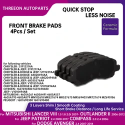 THREEON Front Brake Pads For Mitsubishi Lancer Galant Outlander JEEP Compass Peugeot 408 GDB3287 4605A261 MR527674 5191217AA