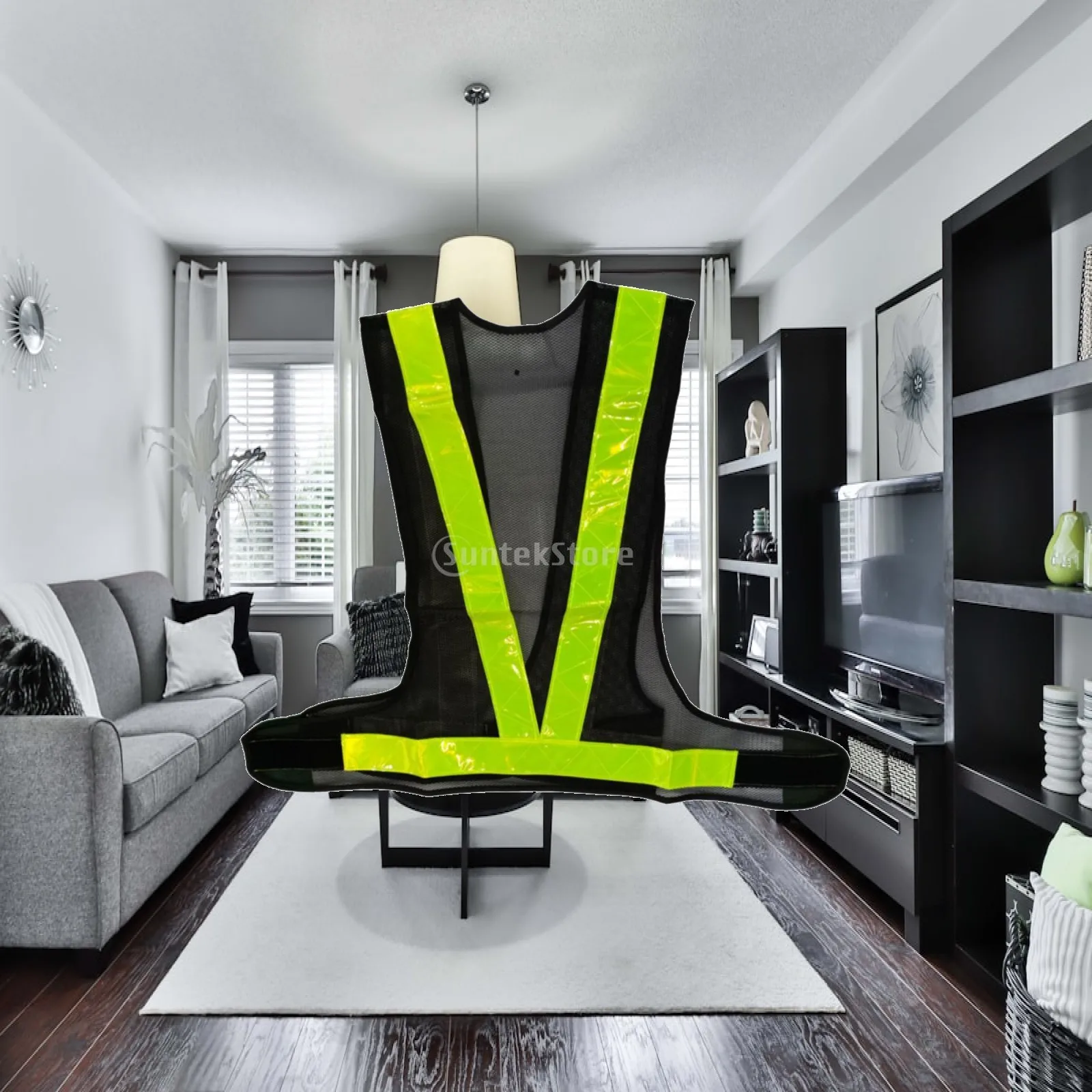 Safety Reflective Vest High Visibility Sleeveless Workwear Waistcoat Sports Protective Shirt for Traffic Safety Night Riding