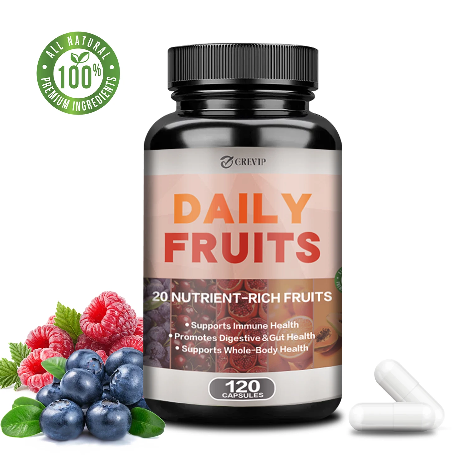 Daily Fruit Supplement -  Balance of Daily Nature Fruits & Vegetables, Antioxidants, Supports Energy and Digestion