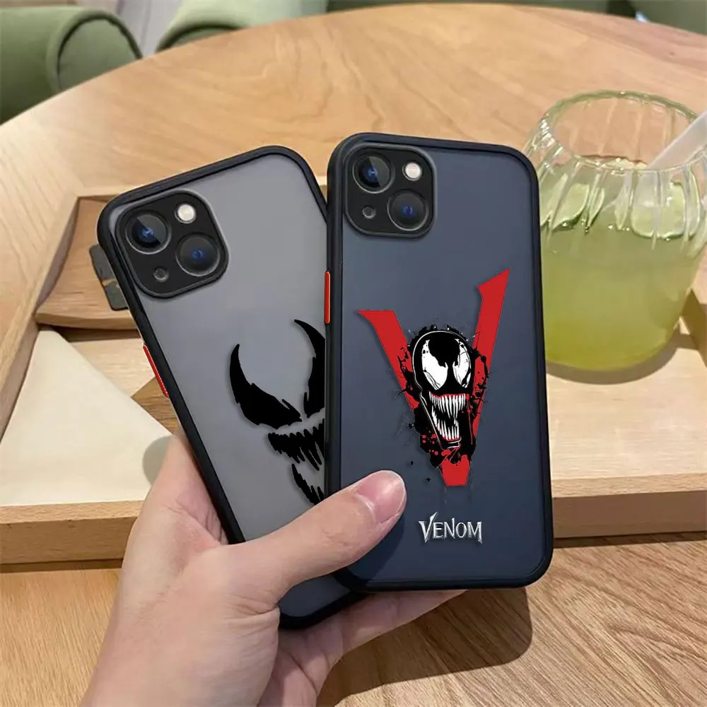 Matowe etui na telefon z motywem Marvel Venom Spider-Man dla Xiaomi 10T 11 11T 12 12X 12S 12T F4 F5 M3 M4 X3 X4 X5 GT NFC PRO, etui TPU z możliwością personalizacji