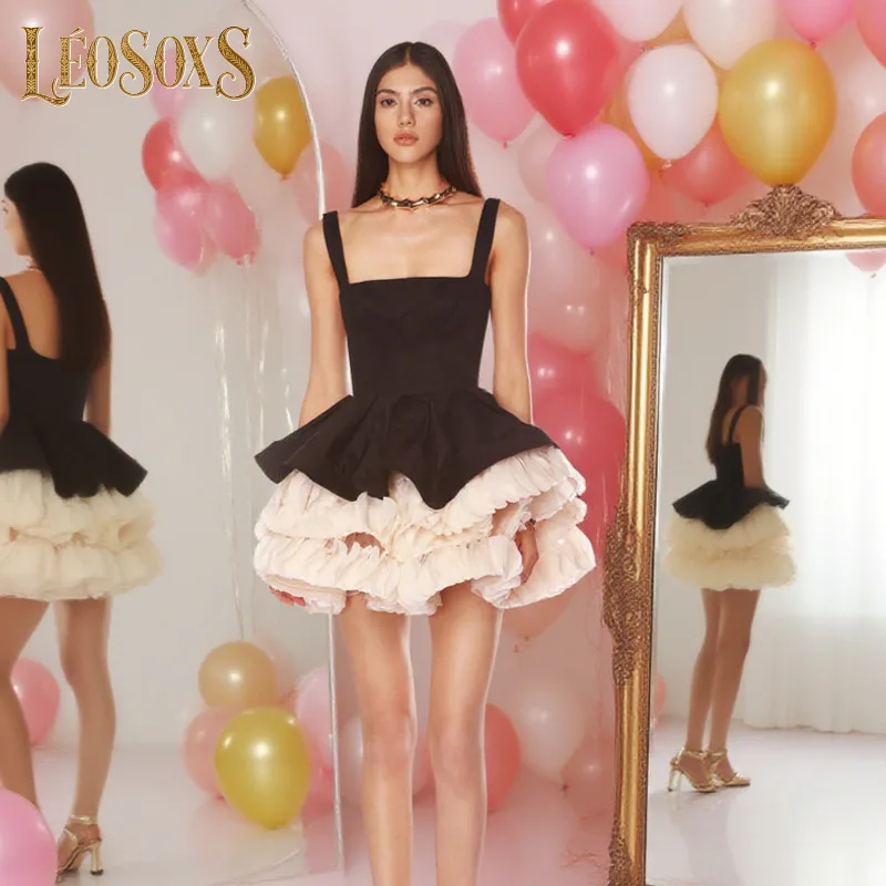 

LEOSOXS женское платье длиной до колена с круглым вырезом и плиссированным подолом для повседневного дня рождения, выходных, новинка 2023 года