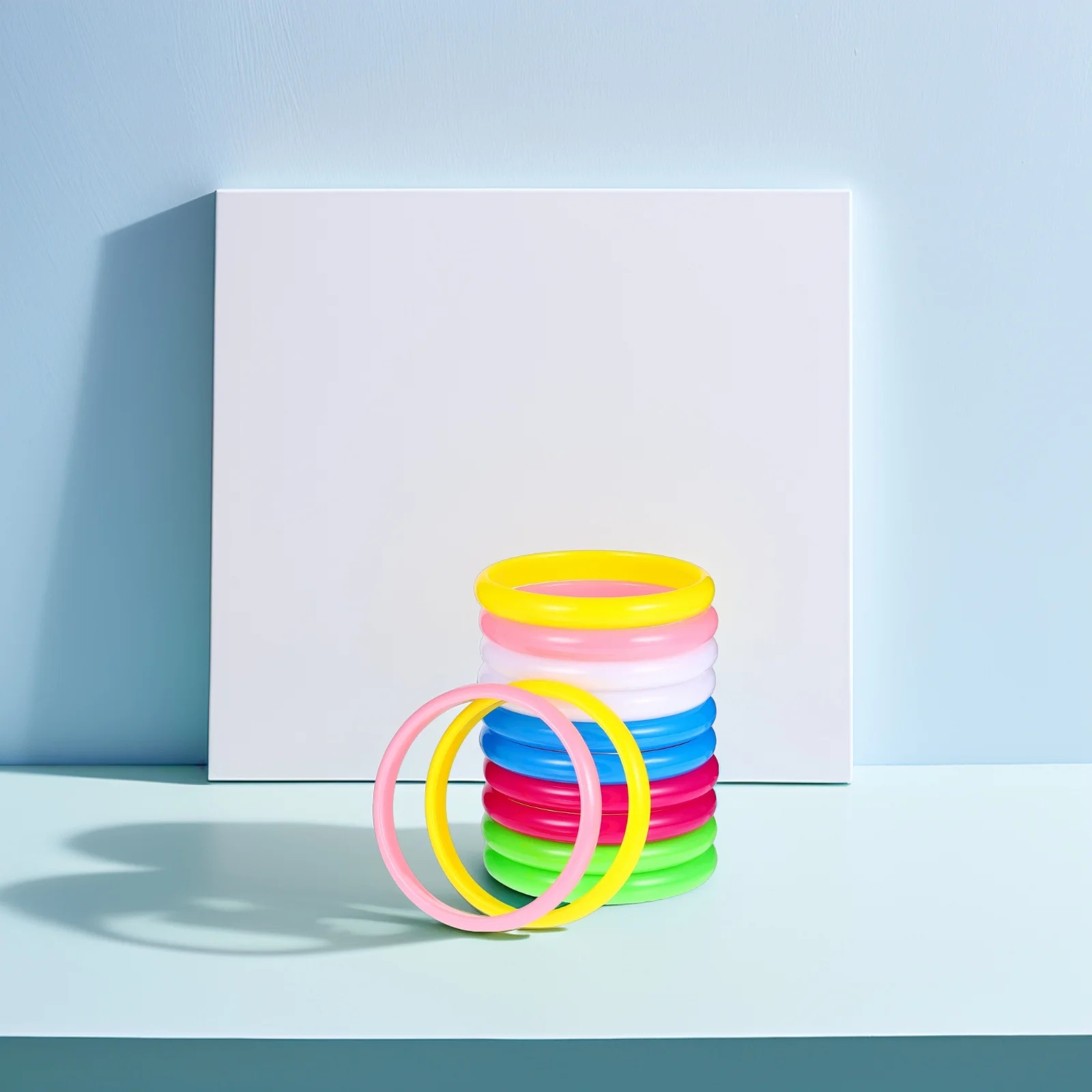 12 braccialetti di plastica diametro 75 mm colorati moda bambini braccialetti da donna accessori per gioielli set di braccialetti di plastica