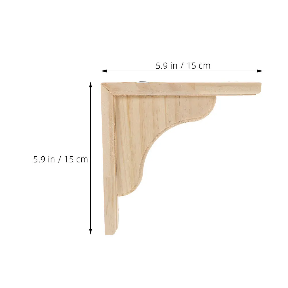 2 قطعة قوس الرف الثلاثي الخشب Corbels لم تنته دعم قابل للطلاء للأرفف العائمة جدار جبل خزانة المطبخ