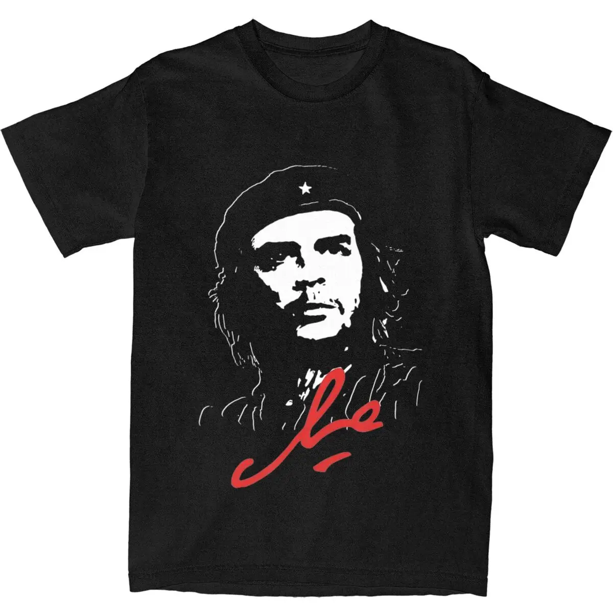 Men Che Guevara T-Shirts Retro Political Revolution Cuba Cotton Top Tees Summer Short Sleeve T Shirt O-Neck Tee Shirt Plus Size