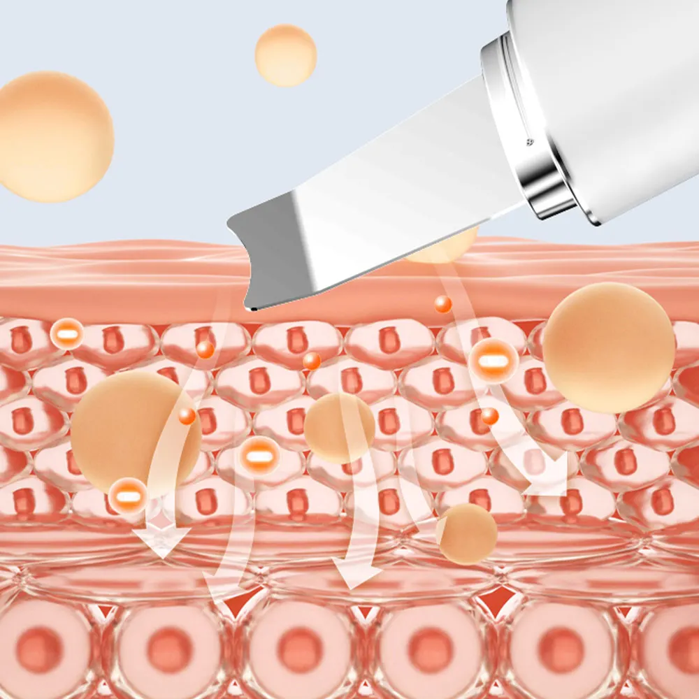 가정용 무선 각질 제거 초음파 진동 소닉 스킨 스크러버 스크래퍼, 얼굴 청소 뒤집개, 새로운 패션