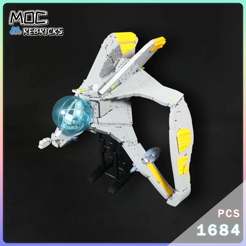 MOC Umbaran Spacefighter Building Blocks High-tech War Aircraft Model Small Particle Bricks Desktop Display Toy Kids Puzzle Gift