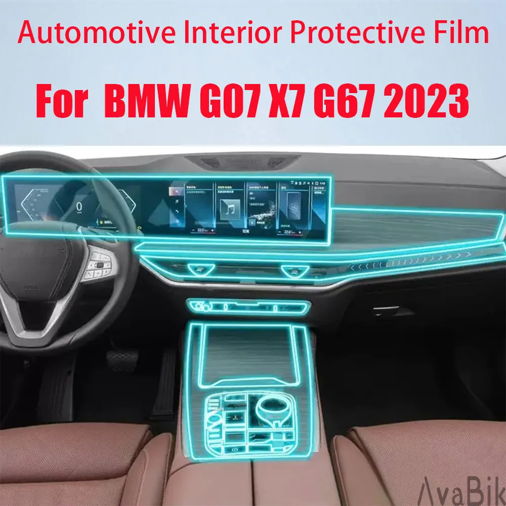 

Pre-cutting Automotive Interior Protective Film For BMW G07 X7 G67 2023 TPU PPF Center Console Anti-scratch Repair Accessories