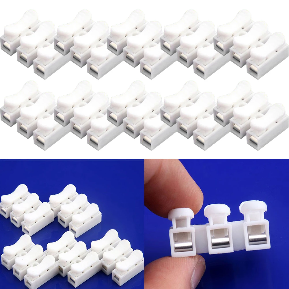 

Трехходовой пружинный клеммный зажим для электрических кабельных соединений, многоразовый, с инструментом для быстрой сборки