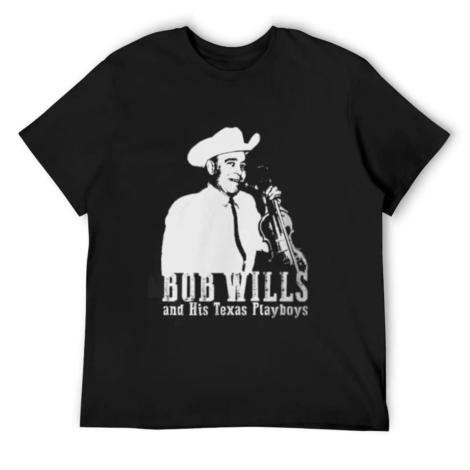 Bob Wills - The White Stencil Slim Fit T-Shirt heavyweights anime t shirts vintage graphic tee t shirts men