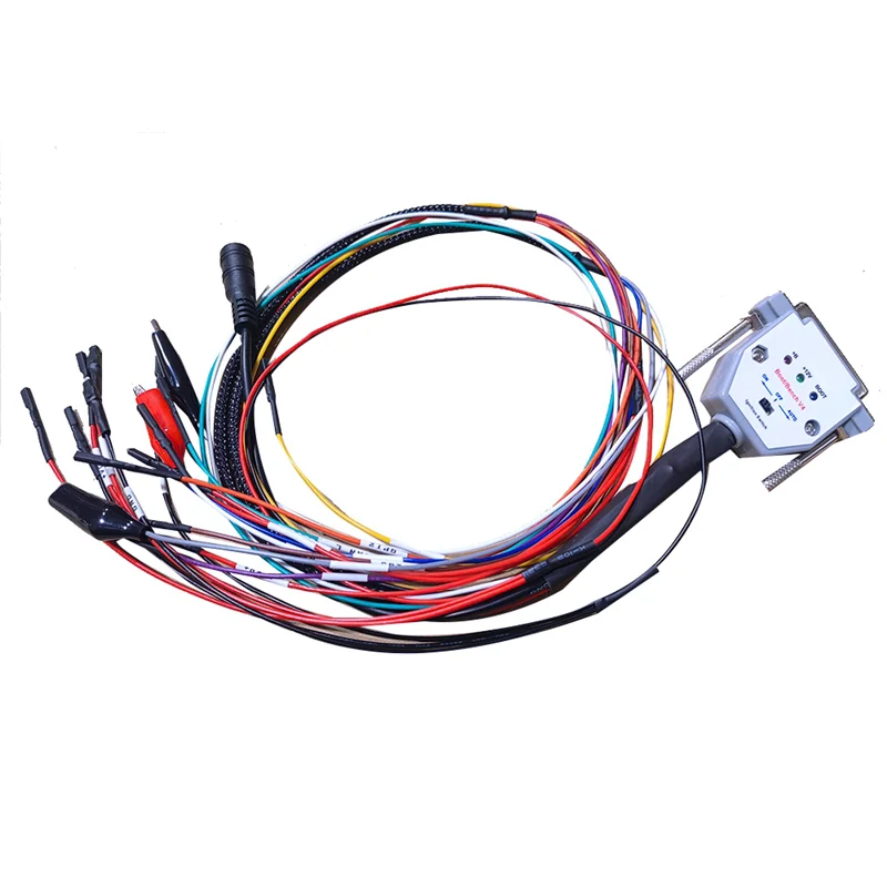 3 LED LIGHTS with Switch Boot Bench Cable DB25 for SM2 PRO+ J2534 VCI Read Write ECU BATT VCC KLINE CAN-L