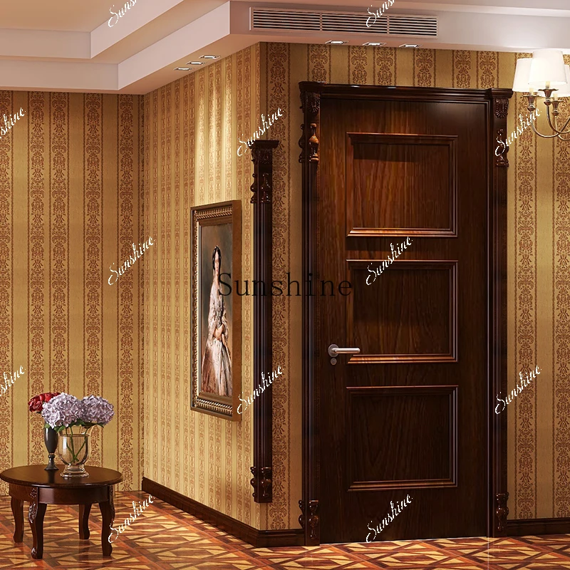 American corner guard strip Solid wood corner protection Living room anti-collision tile hemming strip decoration  FT