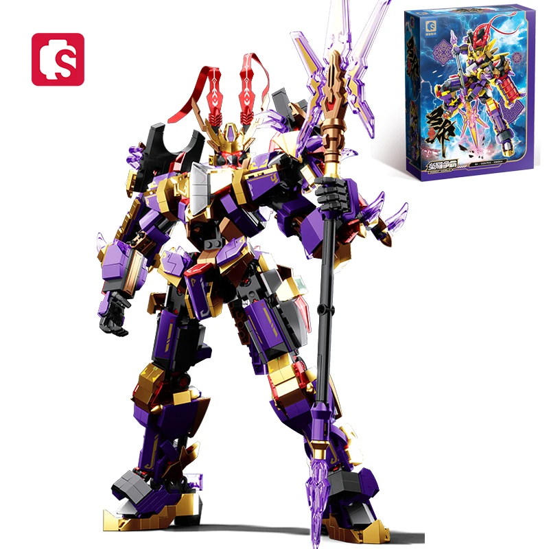 

SEMBO BLOCK Warrior Mechanical Characters Mechas LVBU Transforming Mecha Robot with Weapons Kids Toys for Boys Birthday Gifts