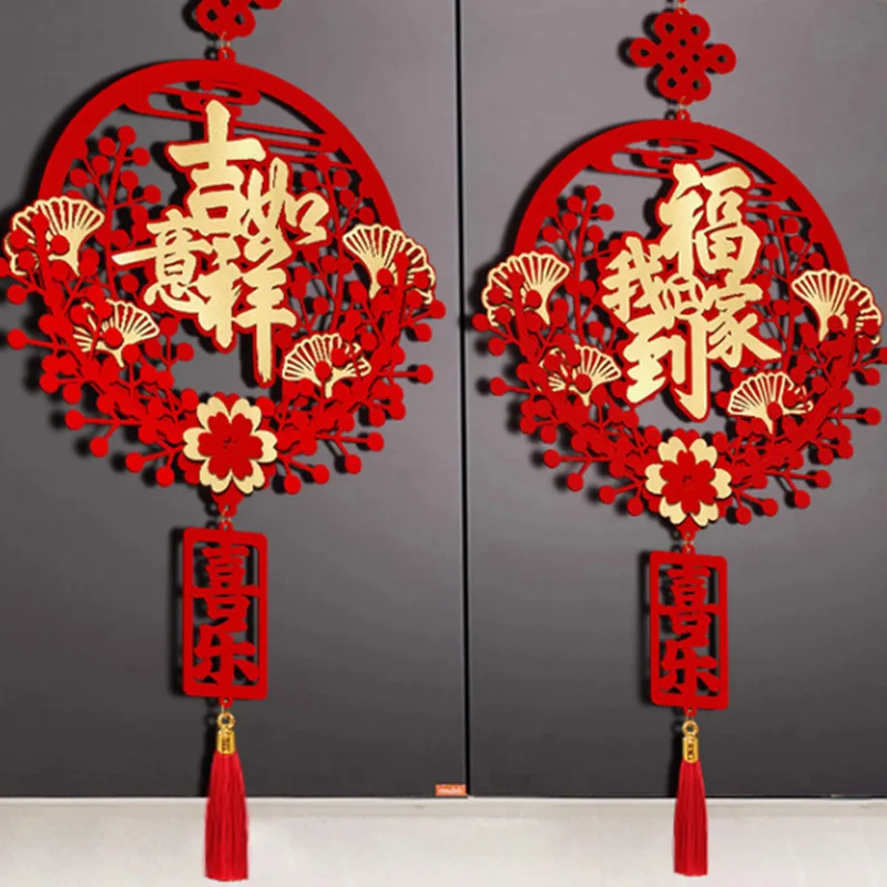 Chinese New Year Decorations 2024 Lunar New Year Hanging Tassels Ornament Spring Festival Traditional Home Door Window Decor