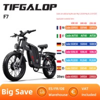 TIFGALOP F7 City Electric Bicycle 1000W52V24AH 35mph Top  Electric Bike 20 inch Fat Tire Hydraulic oil brake,dual shock absor