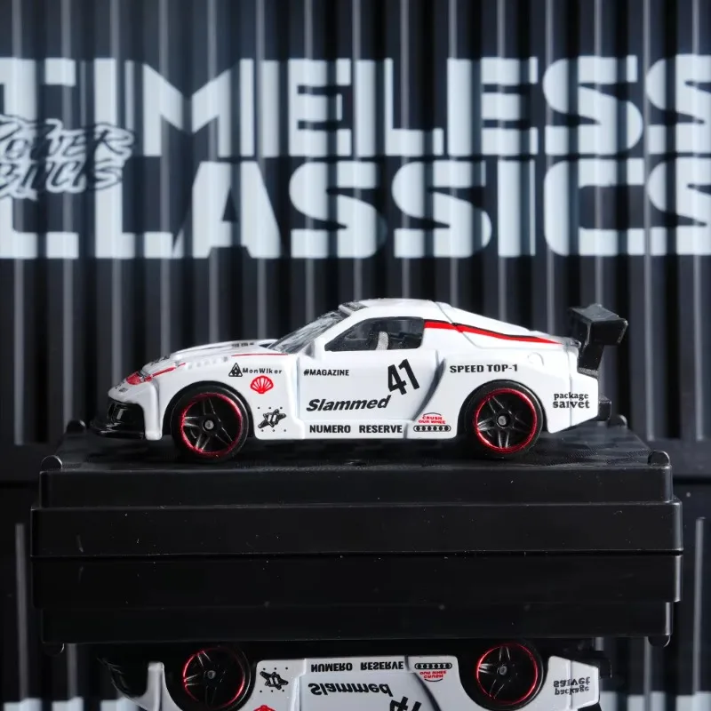 White No.41 "Slammed" Racing Diecast Car - Red Wheel Rim, 1:64 Scale Model, Pull Back Toy, Collectible for Car Enthusiasts & Kid - view 4