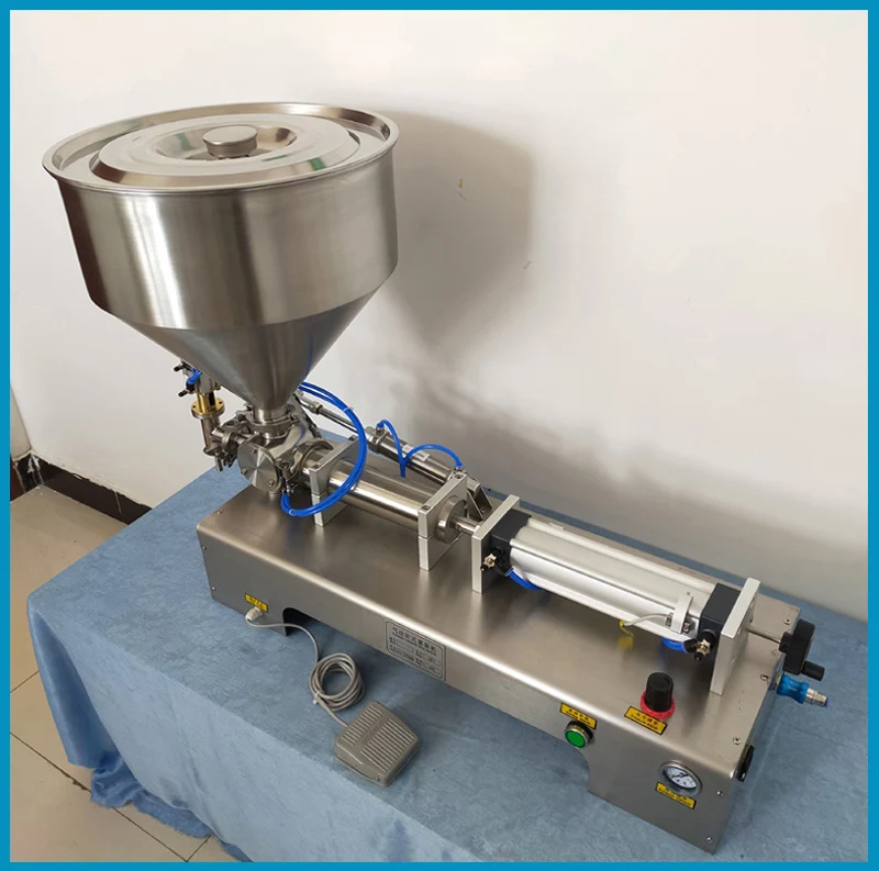 Pneumatic Semi Automatic Double Head Liquid Paste Piston Filling Machine for Shampoo Lotion Cream Paste Filling Equipment