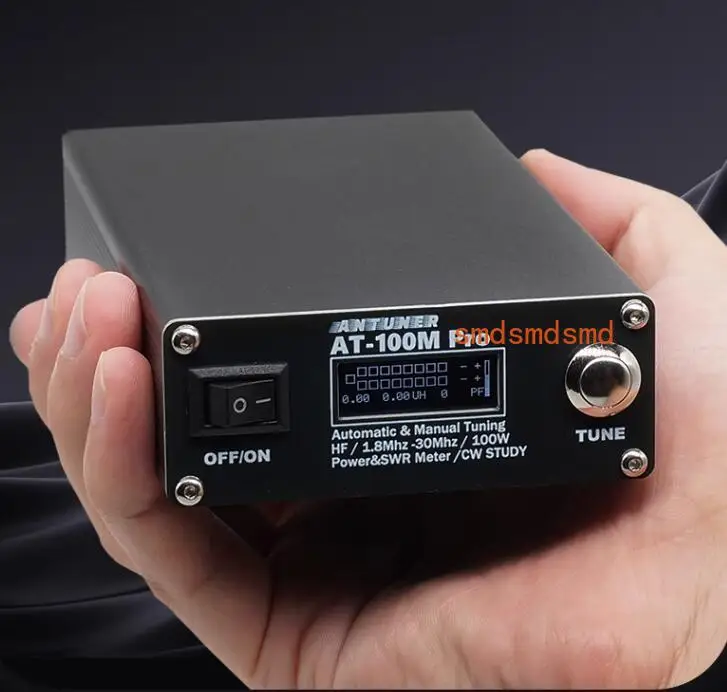 AT-100M Pro 100W 1.8MHz-30MHz ATU-100 ATU-100M  QRP Antenna Tuner Morse Code  SWR Meter Power Meter  For HF Radio