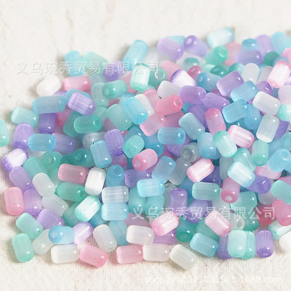 New Product 4x6mm Cat Eye Brushed Jujube Bead Glass Loose Bead Handmade DIY Bracelet Necklace Jewelry Bead Accessories Material