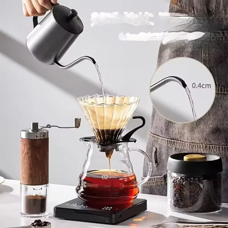 

10Set Coffee Pot Professional Coffee Funnel Filter Paper V02 Barista Tools Coffee Accessories Set Italian Heat Resistant