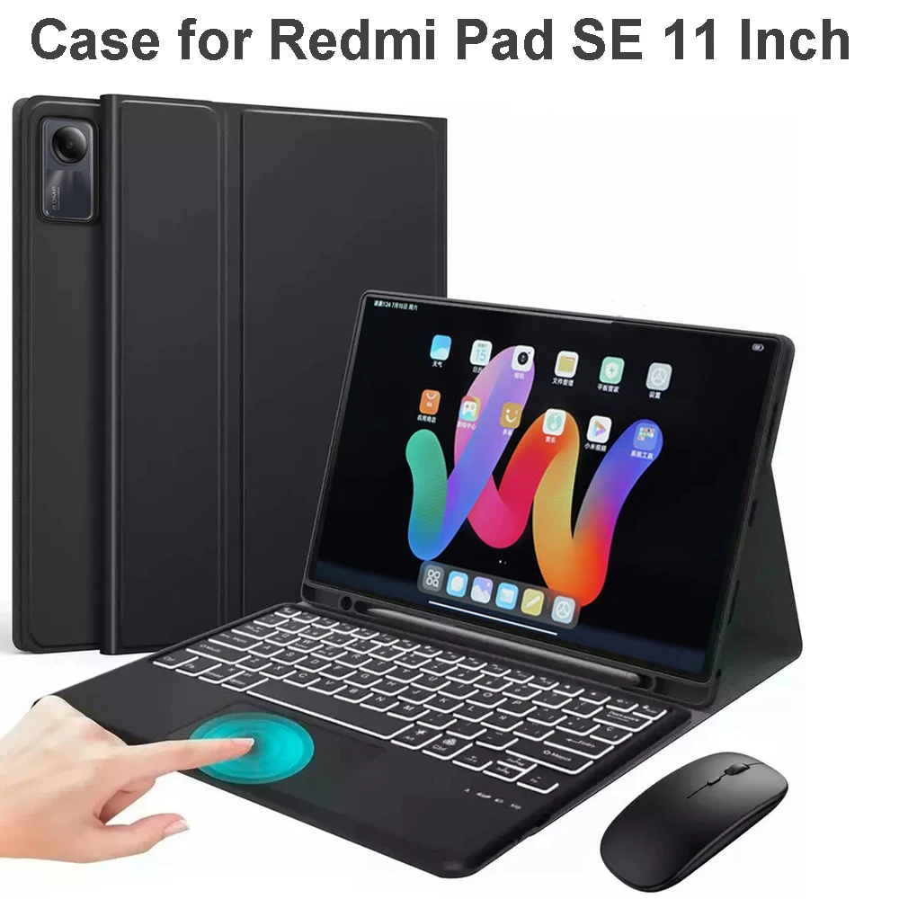 

Case for Xiaomi Redmi Pad SE 11inch Detachable Bluetooth Keyboard Case For Redmi Pad SE 11