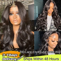 FULL 13X4 HD Lace Frontal Human Hair Wigs Body Wave invisible HD Transparent Lace Front Human Hair Wigs For Women Pre Plucked