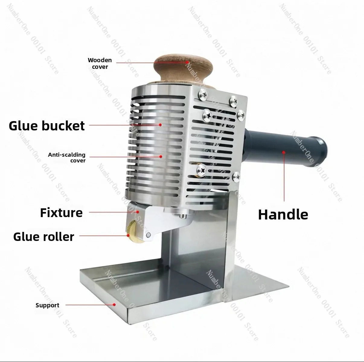 Hand push hot melt glue machine roller glue machine gift box packaging roller pressure sensitive glue carton album double-sided