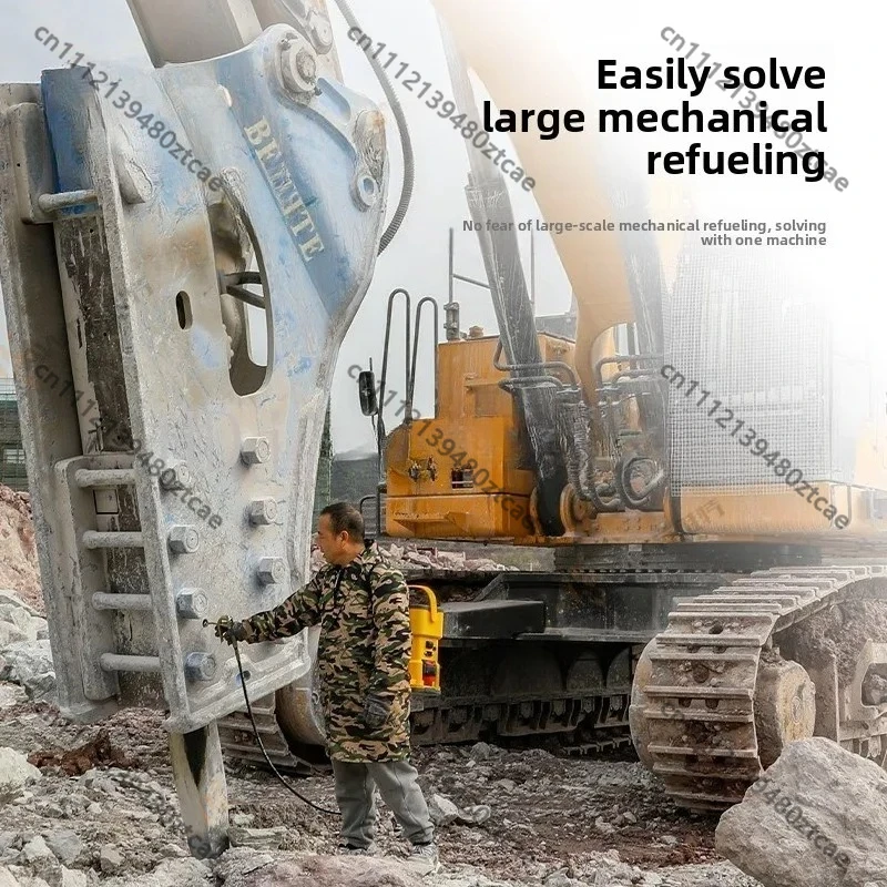 24V Rechargeable Electric Grease Gun, High Pressure Automatic Lithium Battery Greaser for Excavator Machinery