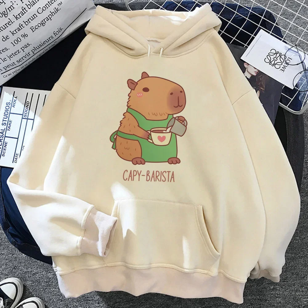 Capybara hoodie casual wear streetwear manga clothes for teens graphic girl sweatshirts pattern patterned designer trendy