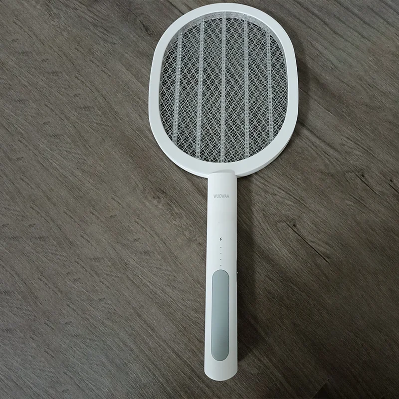 

WUOWAA Electric Fly Swatter, 3000V Battery Powered Handheld Fly Zapper 3-Layer Protection Grid Bug Zapper Racket for Bedroom