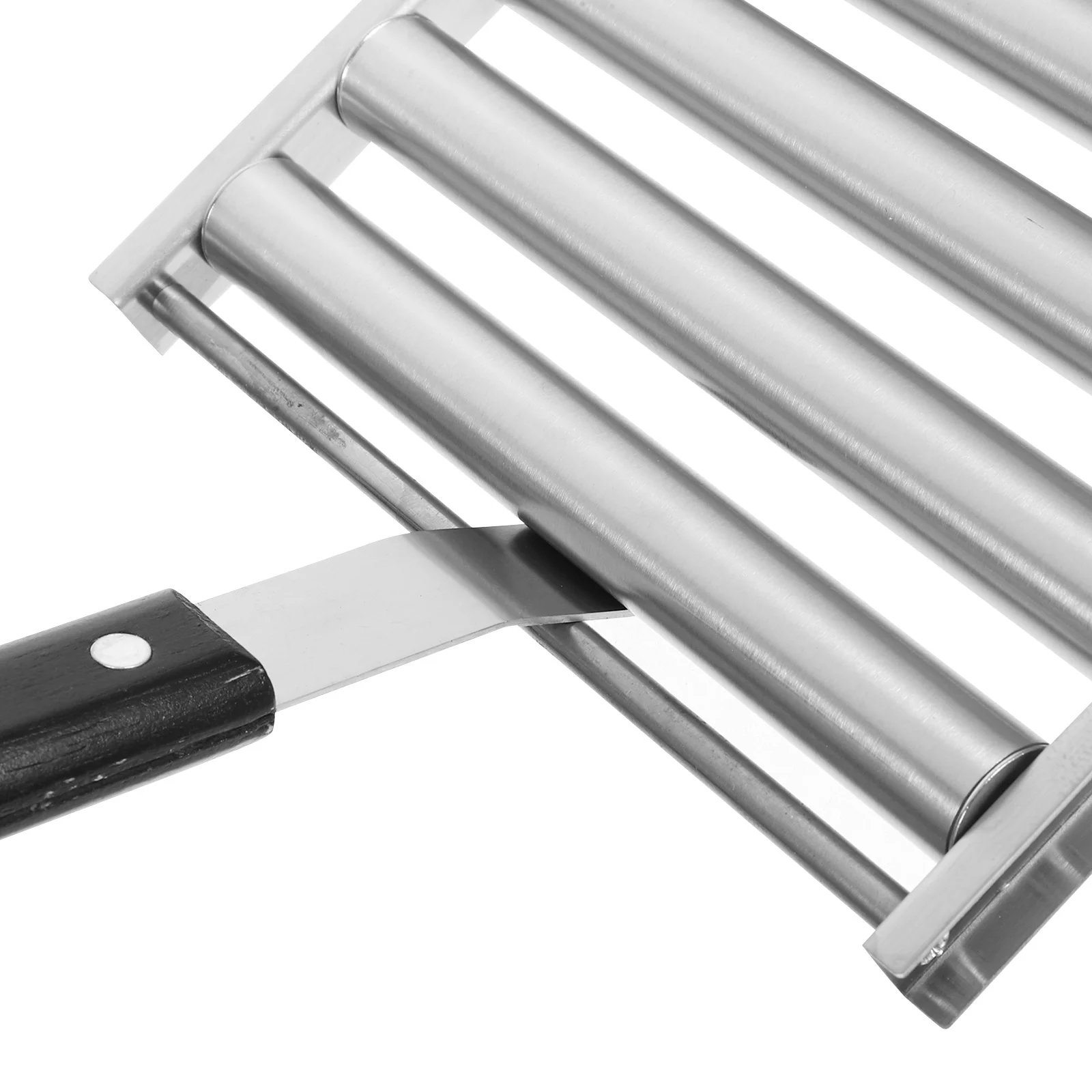 

1Set Sausage Roller for Grill Barbecue Rack Stainless Steel Wood Outdoor Camping Bbq Rolling Rack Sausage Grill