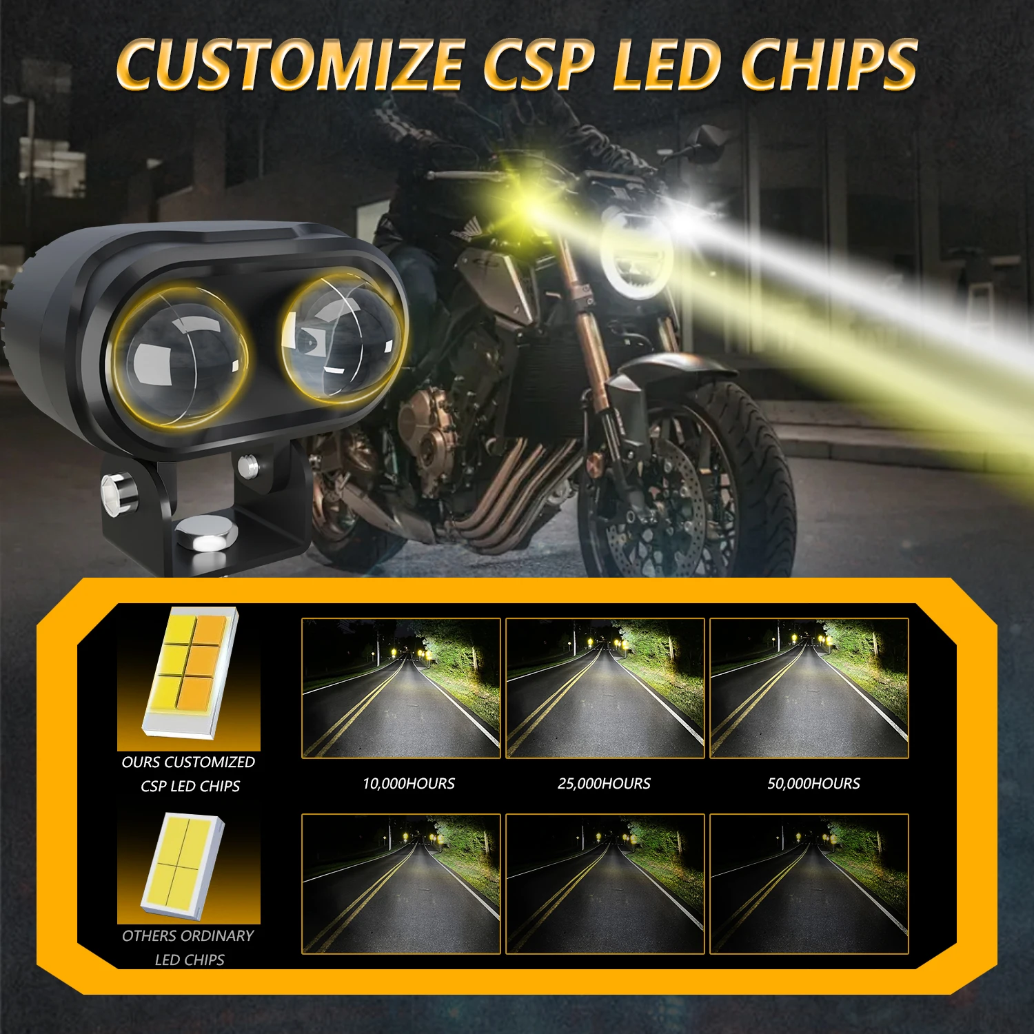 دراجة نارية القيادة مصابيح الضباب المنارة ل Led الأضواء 3000 كيلو/4500 كيلو/6000 كيلو 120 واط 6000 كيلو ل ATV شاحنة الترابية دراجة SUV UTV