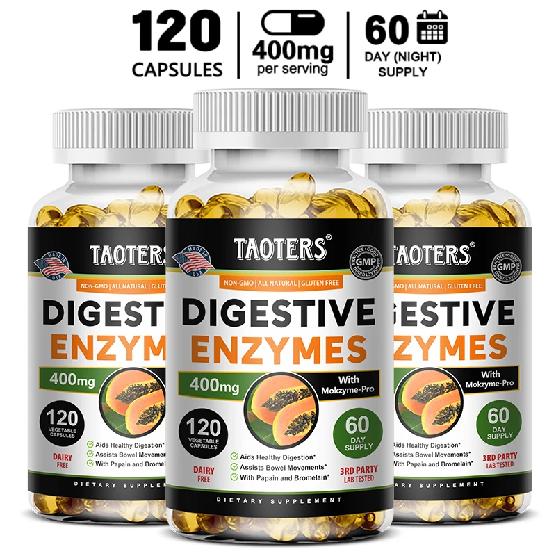 Digestive Enzyme Supplement Adult Digestive Enzyme Capsules Beneficial Bacteria Immune System Support and Healthy Digestion