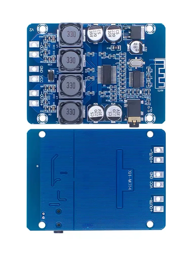 NEW XH-M314 TPA3118 Ultra clear Bluetooth Digital Power Amplifier Board Dual 45W Dual Audio Amplification Module AUX Decoder