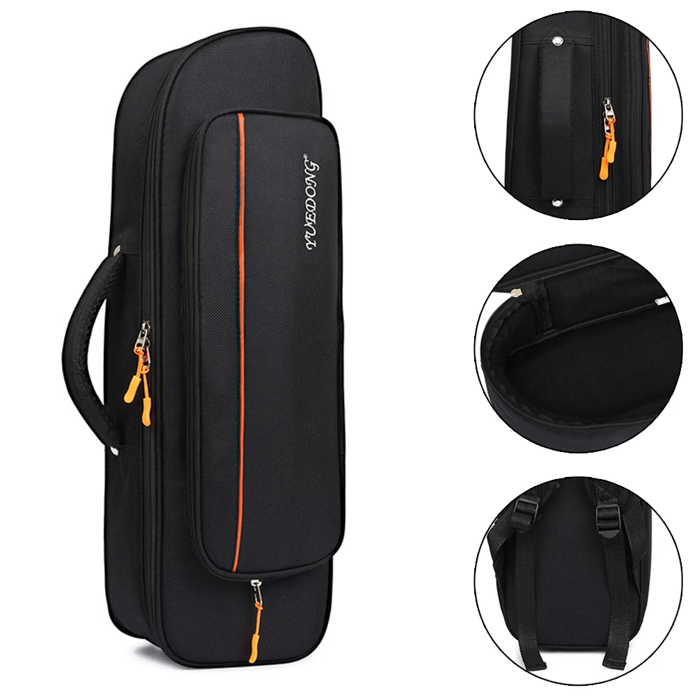 1pc Musician's Trumpet Carrier Water-Resistant Oxford Fabric Soft Internal Protection Spacious External Storage Trumpet Bag