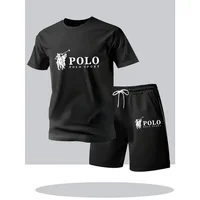 2026 Summer Men's Set Urban Casual Fashion T-shirt and Shorts High Quality Crew Neck Short Sleeve Outfits Male Daily Sportswear