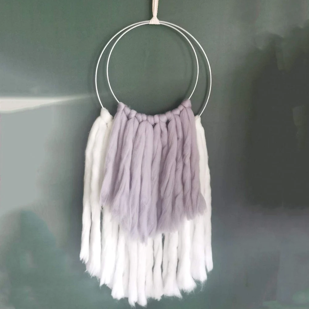 20 pezzi anelli acchiappasogni in metallo cerchi anelli in acciaio artigianale argento per artigianato, macramè e altri progetti fai da te in 5 dimensioni