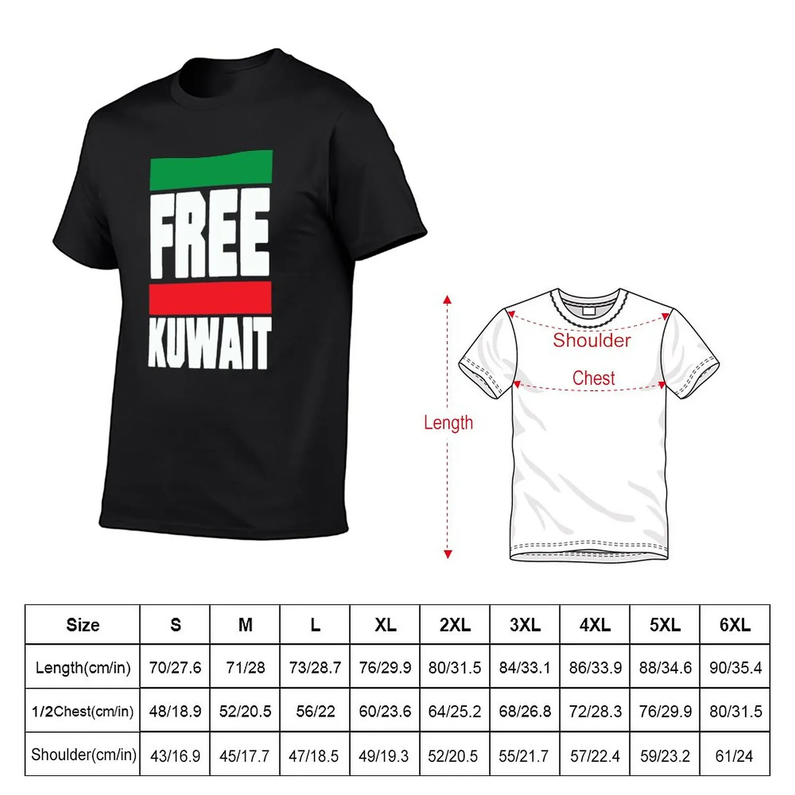 FREE KUWAIT T-Shirt T-shirt short man clothes Blouse quick drying shirt black t-shirts for men