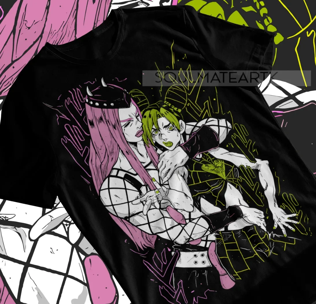 

Jolyne Cujoh JoJo's Bizarre Adventure T-Shirt Stone Ocean Anime Girl Soft Tee