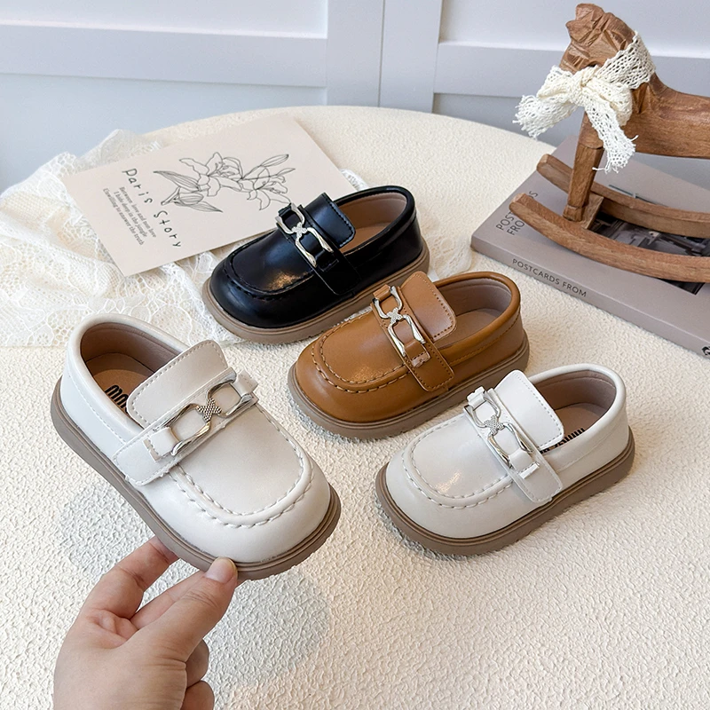 

Children Leather Shoes for Boys Girls Kids Loafers Slip-on School Flats Casual Sneakers for Wedding Formal Occasions Party