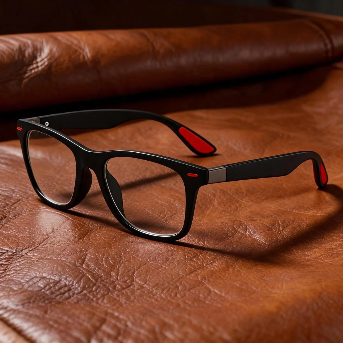 

etro Vintage Style Black Reading Glasses with Red Temple Tips
