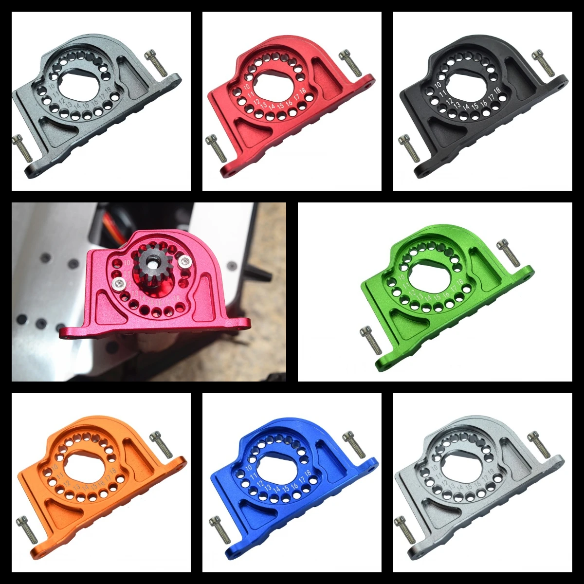GPM LOSI 1/10 Baja Rey 1.0 Rock Rey For Alloy Motor Mount Plate & Heat Sink Fins