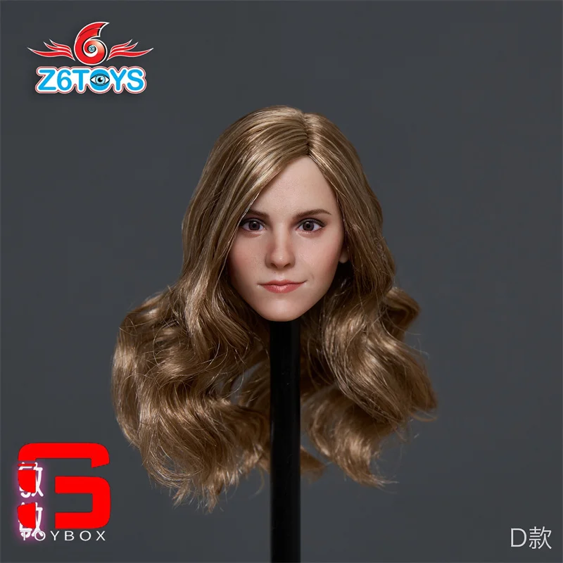 Z6toys zc012 1/6 emma watson cabeça esculpida olhos móveis cabeça escultura modelo caber 12 ''feminino soldado figura de ação corpo